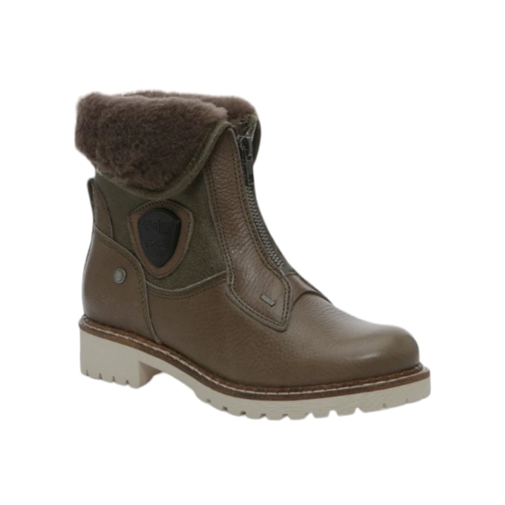 Pajar Pia Snow Boots Waterproof Womens EU 37/US 6 Brown Army Green Sherpa Lined